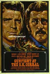 a035 GUNFIGHT AT THE OK CORRAL English one-sheet movie poster R70s Lancaster