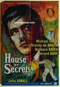 a041 HOUSE OF SECRETS English one-sheet movie poster '56 Michael Craig