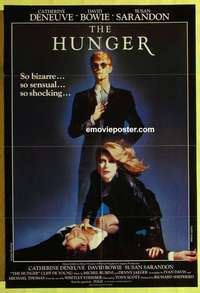 a042 HUNGER English one-sheet movie poster '83 Catherine Deneuve, Bowie