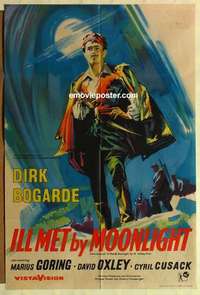 a043 ILL MET BY MOONLIGHT English one-sheet movie poster '58 Michael Powell