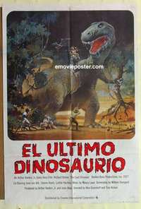 a050 LAST DINOSAUR SpanEng English one-sheet movie poster '77 great artwork!