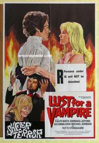a053 LUST FOR A VAMPIRE English one-sheet movie poster '71 Hammer horror!
