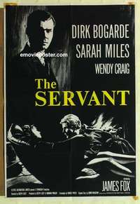 a061 SERVANT English one-sheet movie poster '64 James Fox, Dirk Bogarde