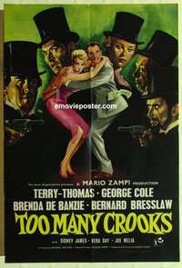 a072 TOO MANY CROOKS English one-sheet movie poster '58 Terry-Thomas