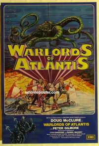 a076 WARLORDS OF ATLANTIS English one-sheet movie poster '78 Doug McClure