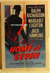 a040 HOME AT SEVEN English one-sheet movie poster '52 Ralph Richardson