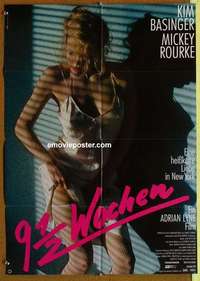 a487 9 1/2 WEEKS German movie poster '86 sexy Kim Basinger!