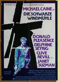 a506 BLACK WINDMILL German movie poster '74 Michael Caine holds gun!