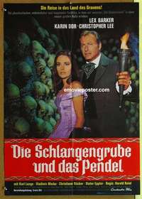 a508 BLOOD DEMON German movie poster '67 Lex Barker, Karin Dor