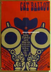 a461 CAT BALLOU East German movie poster '71 cool Schallnau art!