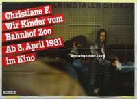 a474 CHRISTIANE F large German 33x46 movie poster '82 drug classic!
