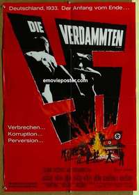 a530 DAMNED German movie poster '70 Luchino Visconti, WWII