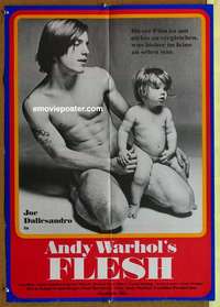 a568 FLESH German movie poster '68 Andy Warhol, Joe Dallesandro