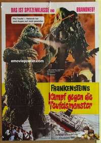a580 GODZILLA VS THE SMOG MONSTER German movie poster '72 Toho