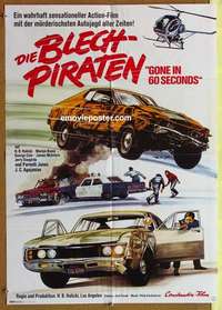 a583 GONE IN 60 SECONDS German movie poster '74 car theft!