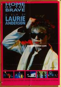 a595 HOME OF THE BRAVE German movie poster '86 Laurie Anderson