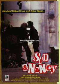 a670 SID & NANCY German movie poster '86 Gary Oldman classic!
