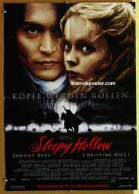 a673 SLEEPY HOLLOW German movie poster '99 Johnny Depp, Ricci