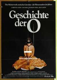 a685 STORY OF O German movie poster '76 French sexy image!