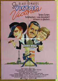 a705 VICTOR VICTORIA German movie poster '82 Julie Andrews, Garner