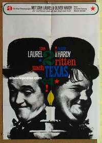 a708 WAY OUT WEST German movie poster R60s Laurel & Hardy classic!