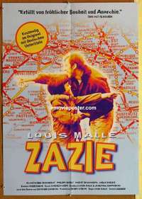 a721 ZAZIE German movie poster R80s Louis Malle, Catherine Demongeot