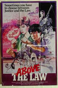 a167 ABOVE THE LAW Hong Kong export movie poster '86 kung fu!