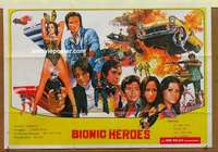 a169 BIONIC HEROES Hong Kong export movie poster '70s A Lan Yen