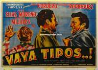 a293 VAYA TIPOS Mexican two-sheet movie poster '55 Joaquin Cordero