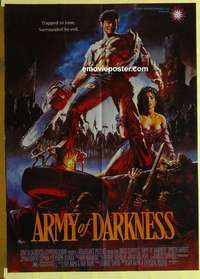 a359 ARMY OF DARKNESS Pakistani movie poster '93 Sam Raimi, Campbell
