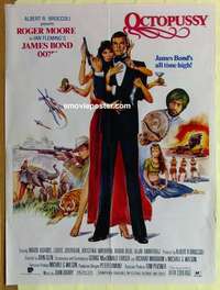 a385 OCTOPUSSY Pakistani movie poster '83 Roger Moore as James Bond!