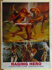 a389 RAGING HEROS Pakistani movie poster '70s medieval thriller!