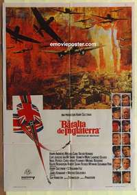 a206 BATTLE OF BRITAIN Spanish movie poster '69 Michael Caine