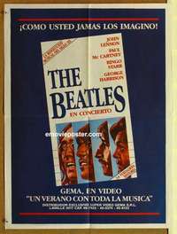 a207 BEATLES IN CONCERT Spanish movie poster '70s John Lennon, McCartney