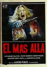 a180 BEYOND Spanish movie poster '81 Lucio Fulci, horror art!