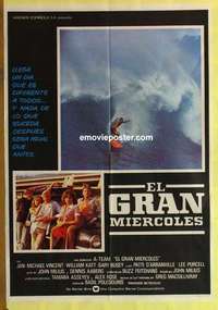 a208 BIG WEDNESDAY Spanish movie poster '78 classic surfing movie!