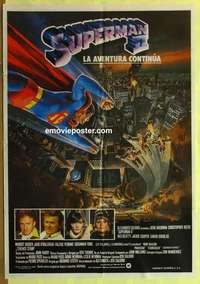 a228 SUPERMAN 2 Spanish movie poster '81 Christopher Reeve, Terence Stamp