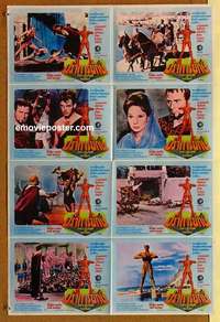 a456 COLOSSUS OF RHODES Thai lobby card movie poster '61 Leone