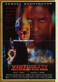 a358 VIRTUOSITY Thai movie poster '95 Denzel Washington
