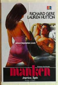 a232 AMERICAN GIGOLO Turkish movie poster '80 great sexy Gere art!