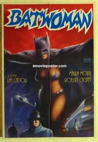 a233 BATWOMAN Turkish movie poster R80s super sexy masked hero image!