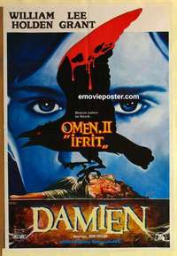 a239 DAMIEN OMEN 2 Turkish movie poster '78 William Holden, Lee Grant