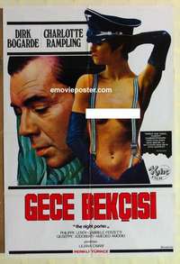 a250 NIGHT PORTER Turkish movie poster '74 Dirk Bogarde, Rampling
