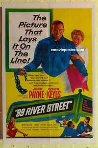 b030 99 RIVER STREET one-sheet movie poster '53 John Payne, Evelyn Keyes