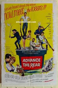 b041 ADVANCE TO THE REAR one-sheet movie poster '64 Glenn Ford, Stevens