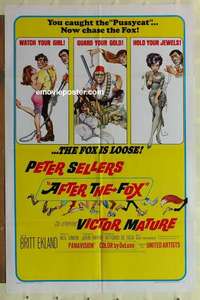 b052 AFTER THE FOX one-sheet movie poster '66 Peter Sellers, Frazetta art!