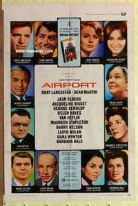 b053 AIRPORT one-sheet movie poster '70 Burt Lancaster, Dean Martin
