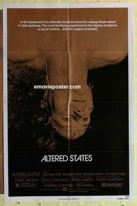 b079 ALTERED STATES one-sheet movie poster '80 William Hurt, Chayefsky