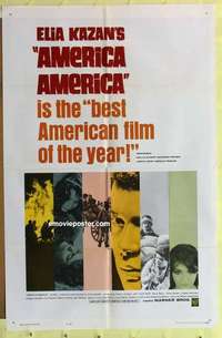 b081 AMERICA AMERICA one-sheet movie poster '64 Elia Kazan, immigrants!