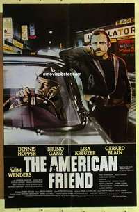 b082 AMERICAN FRIEND one-sheet movie poster '77 Dennis Hopper, Wim Wenders